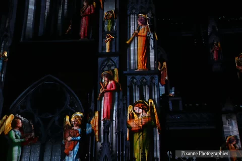 Alsace Strasbourg Illuminations Cathédrale 2015.02