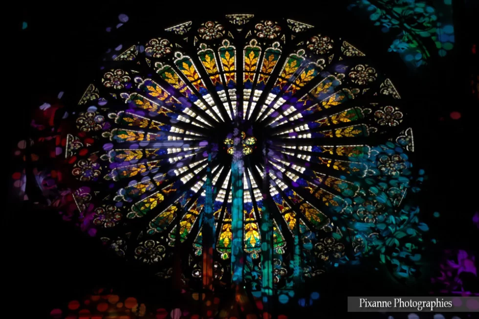 France, Alsace, Strasbourg, Illuminations de la Cathédrale, Rosace, Alsace et Moi, Pixanne Photographies