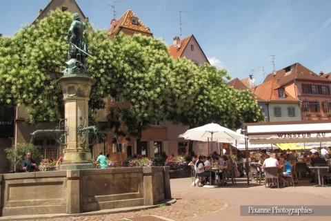 alsace, colmar, place de l'ancienne douane, fontaine schwendi, alsace et moi, pixanne photographies,