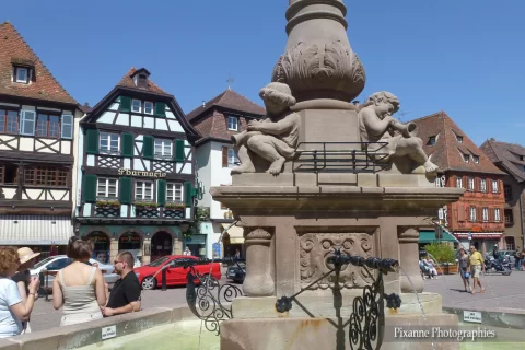alsace, obernai, place du marché, fontaine sainte odile, alsace et moi, pixanne photographies