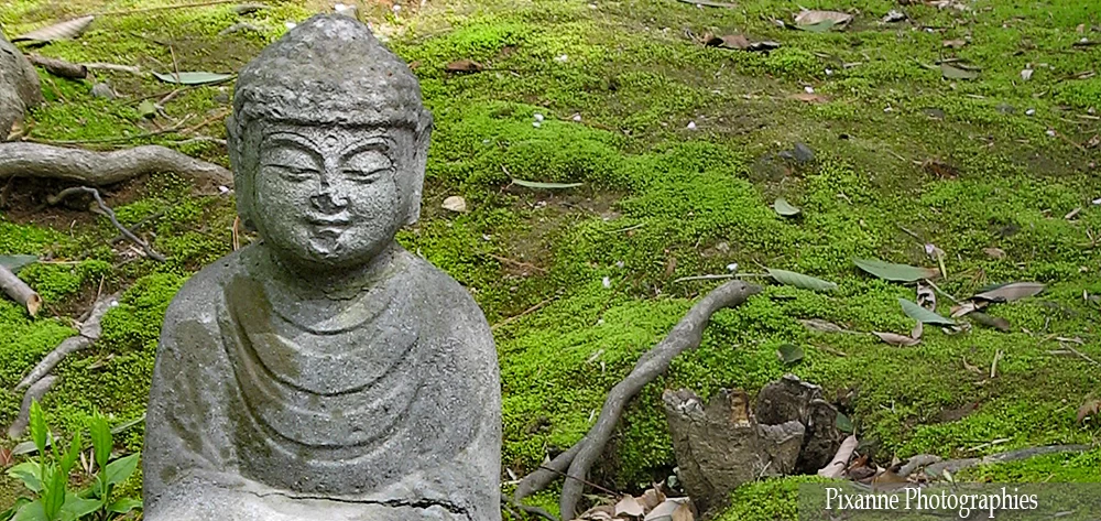 Asie, Japon, Kyoto, Hakusasonso, Villa des Sables Blancs, Bouddha, Souvenirs de Voyages, Pixanne Photographies