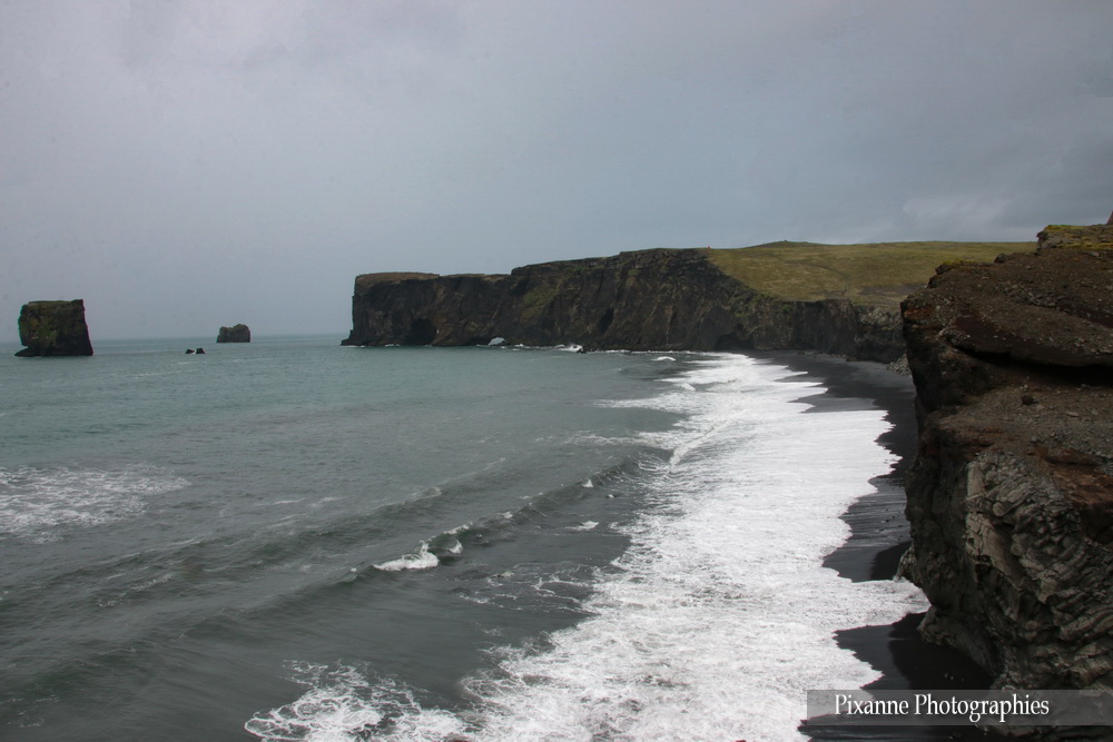 Europe, Islande, Dyrholaey, plage de Kirkjufja, Souvenirs de Voyages, Pixanne Photographies