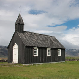 Europe, Islande, péninsule de Snaefellsnes, Budir, Búðir, Eglise, Souvenirs de Voyages, Pixanne Photographies