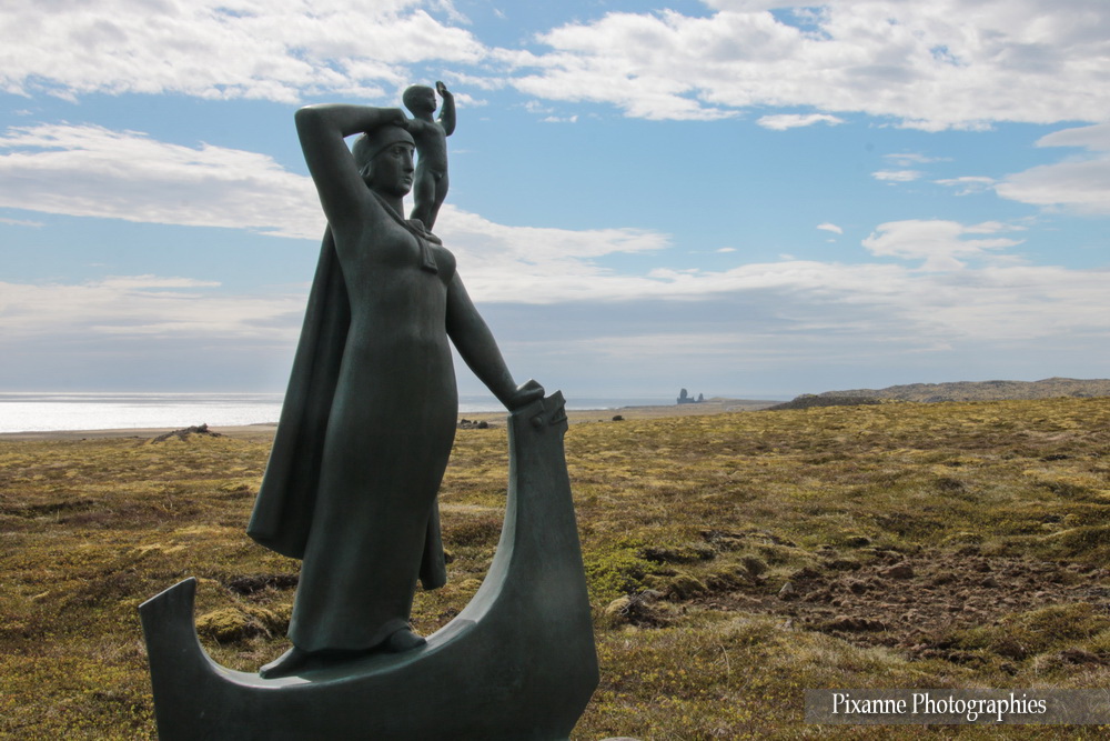 Europe, Islande, péninsule de Snaefellsnes, Laugarbrekka, Gudrid Thorbjarnardottir, Souvenirs de Voyages, Pixanne Photographies