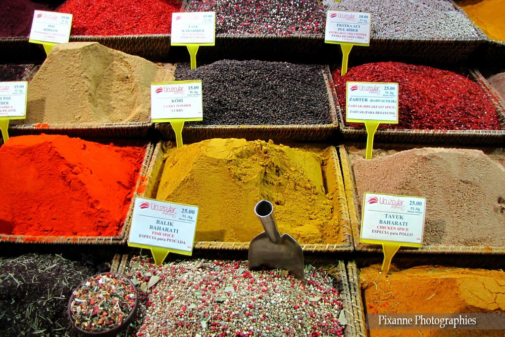 Asie, Europe, Turquie, Istanbul, Bazar Egyptien, Misir Carsisi, Epices, Souvenirs de Voyages, Pixanne Photographies