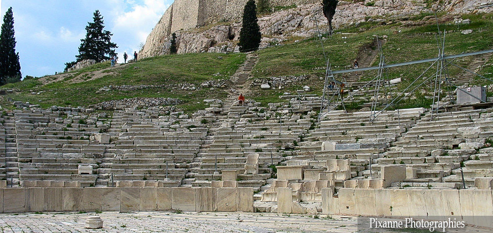 Europe, Grèce, Athènes, Acropole, Théâtre de Dionysos, Odéon d'Hérode Atticus, Souvenirs de Voyages, Pixanne Photographies