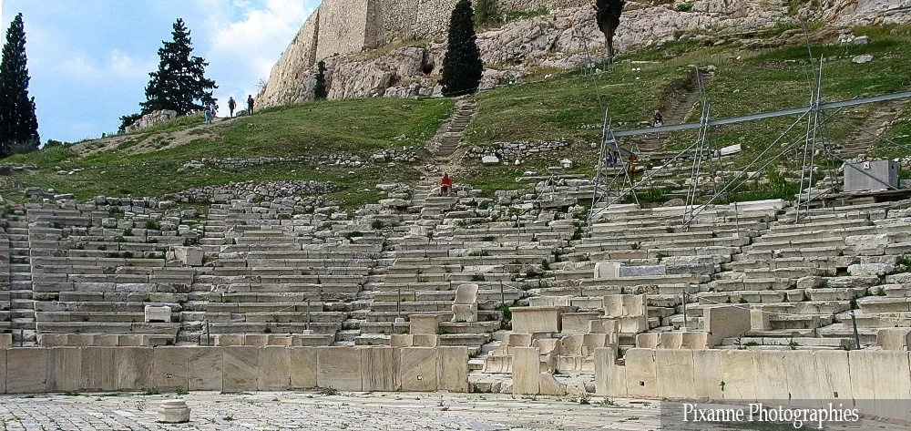 Europe, Grèce, Attique, Athènes, Théatre de Dionysos, Souvenirs de Voyages, Pixanne Photographies