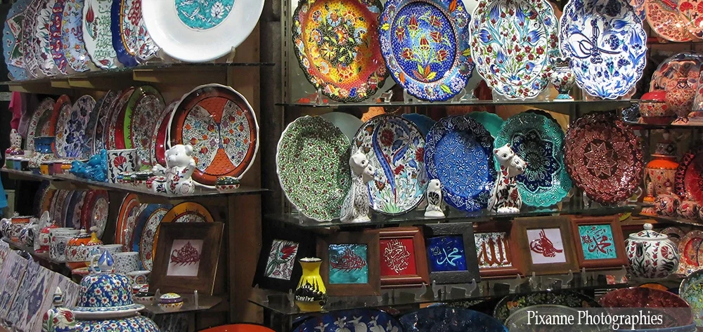 Asie, Europe, Turquie, Istanbul, Grand Bazar, Kapali Carsi, Souvenirs de Voyages, Pixanne Photographies