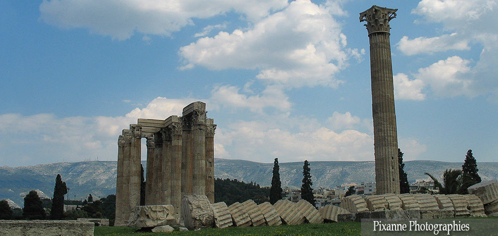Europe, Grèce, Attique, Athènes, Temple de Zeus, L'Olympiéion, Souvenirs de Voyages, Pixanne Photographies