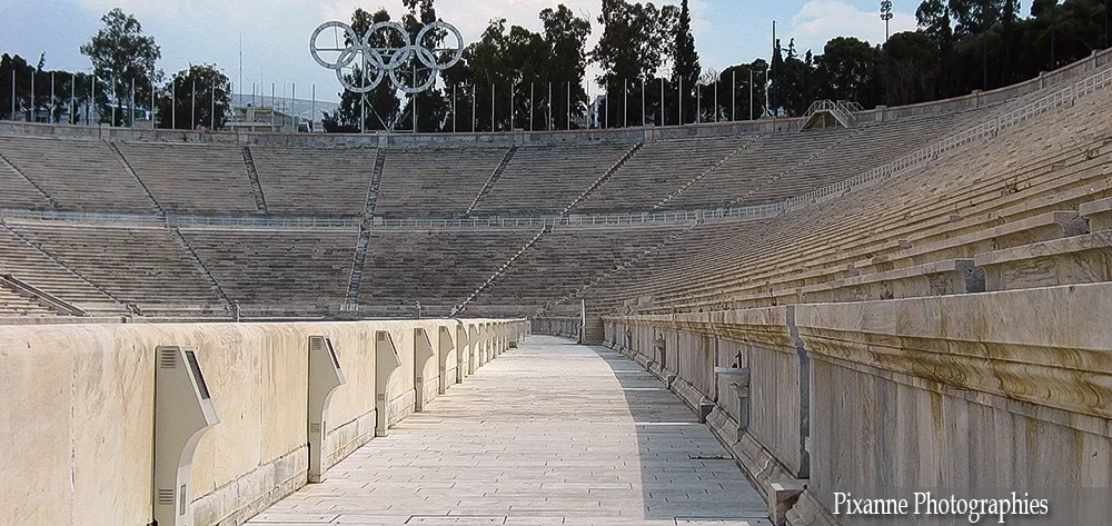 Europe, Grèce, Attique, Athènes, Stade Panathénaïque, Kallimarmaro, Souvenirs de Voyages, Pixanne Photographies