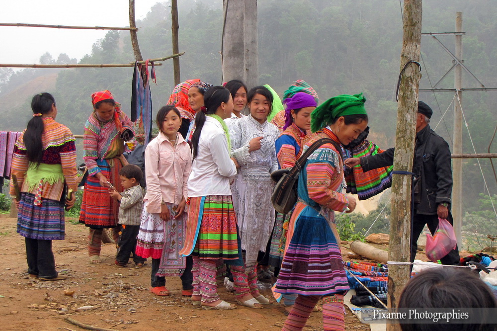 Asie, Vietnam, Nord Vietnam, Coc Ly, Marché de Coc Ly, Hmong Fleur