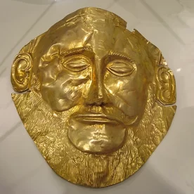 Europe, Grèce, Péloponnèse, Mycènes, Trésor d'Atrée,  Masque mortuaire, Souvenirs de Voyages, Pixanne Photographies
