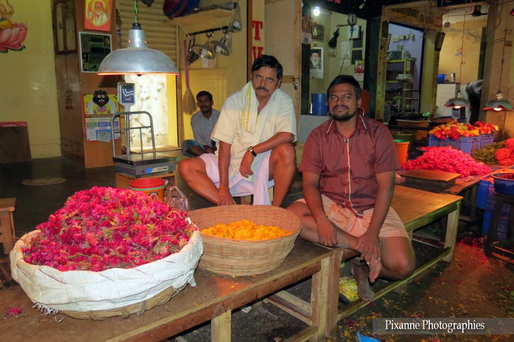 Asie, Inde du Sud, Tamil Nadu, Chennai, Kamarajar Market, Marché aux Fleurs