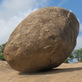 Asie, Inde du Sud, Mahabalipuram, Krishna's Butter Ball, Souvenirs de Voyages, Pixanne Photographies