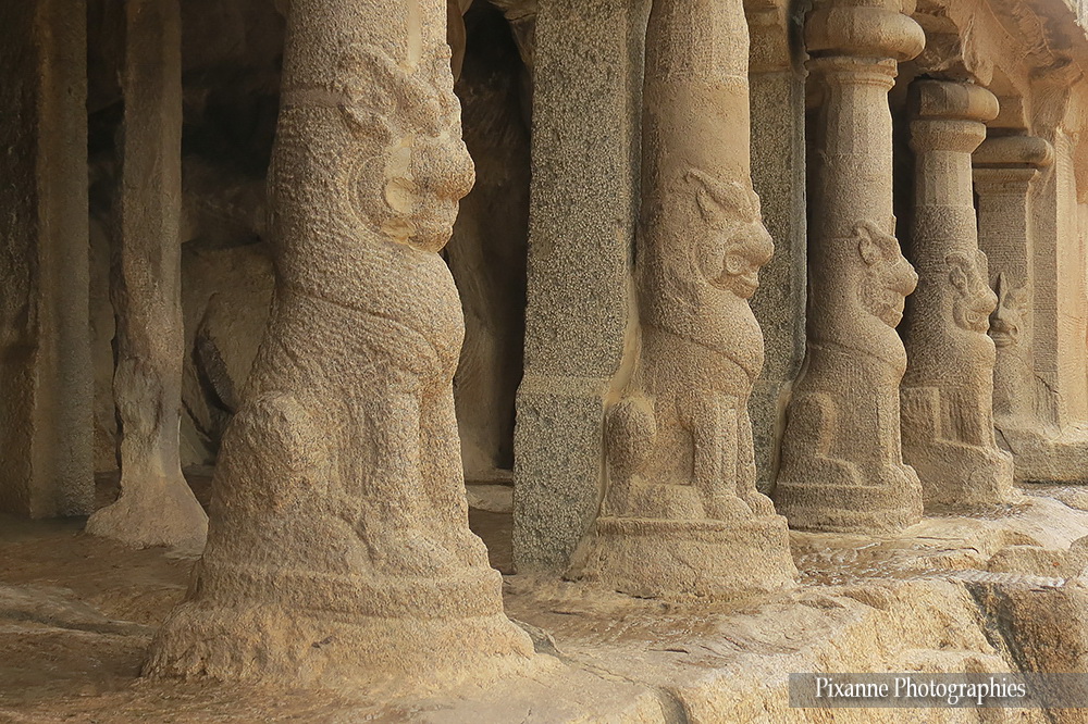 Asie, Inde du Sud, Mahabalipuram, Pancha Rathas, Cinq chars, Souvenirs de Voyages, Pixanne Photographies