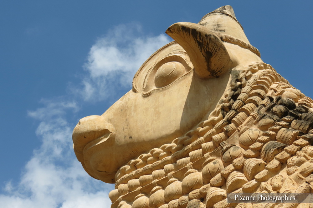 Asie, Inde du Sud, Tamil Nadu, Gangaikonda Cholapuram, Brihadisvara Temple, Nandi, Souvenirs de Voyages, Pixanne Photographies