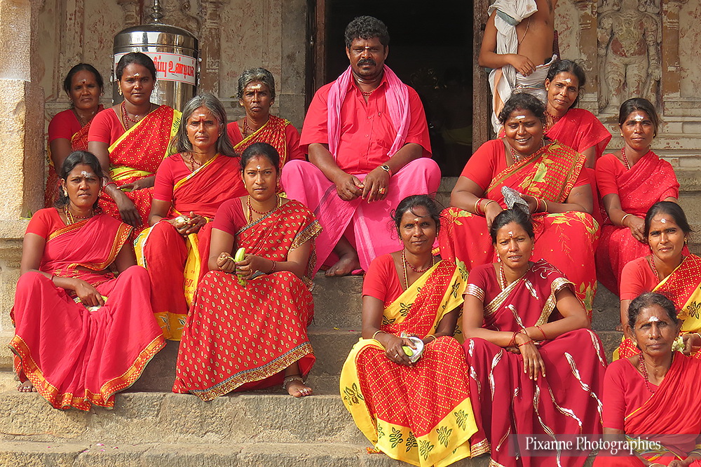 Asie, Inde du Sud, Tamil Nadu, Thanjavur, Tanjore, Brihadishvara Temple, Pélerins, Souvenirs de Voyages, Pixanne Photographies