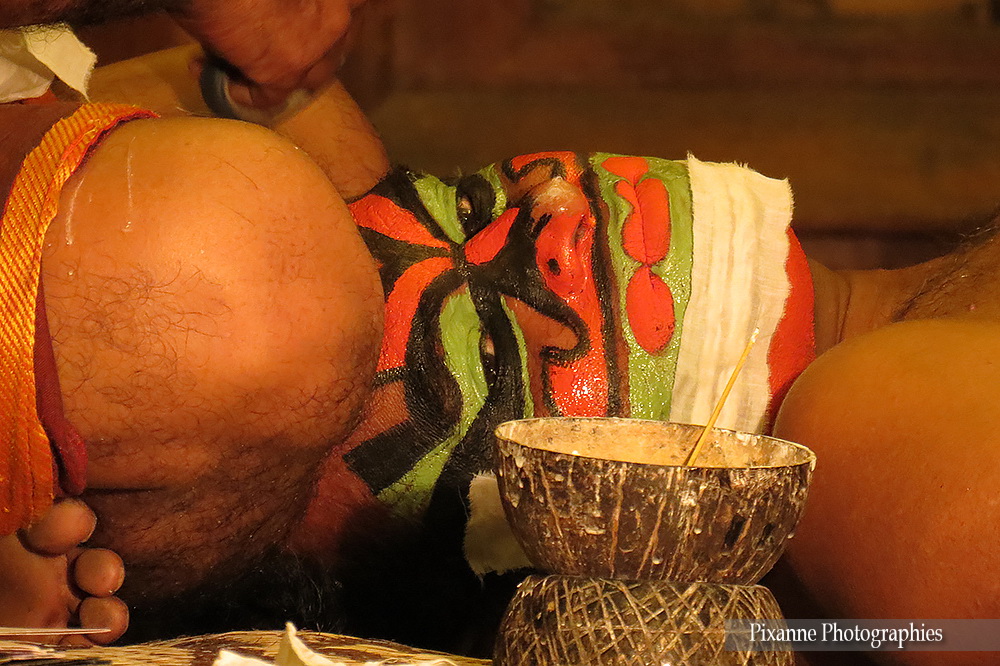 Asie, Inde du Sud, Kerala, Fort Kochi, Cochin, Kathakali, Keechaka Vadham, Souvenirs de Voyages, Pixanne Photographies