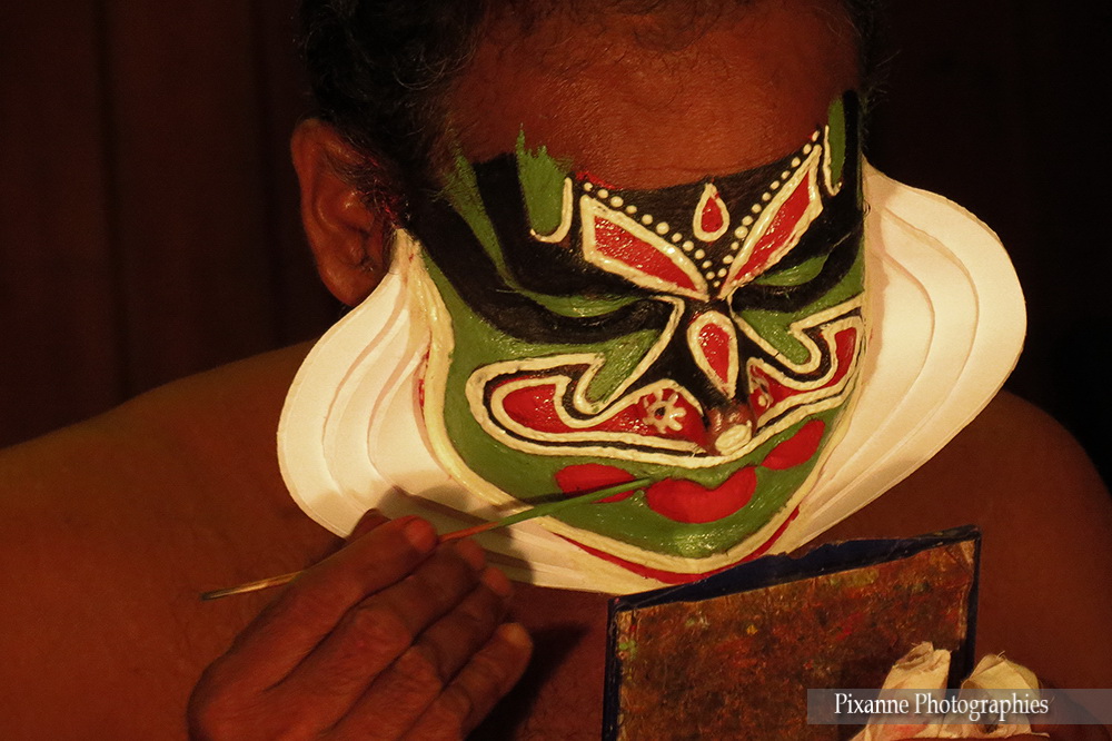 Asie, Inde du Sud, Kerala, Fort Kochi, Cochin, Kathakali, Keechaka Vadham, Souvenirs de Voyages, Pixanne Photographies
