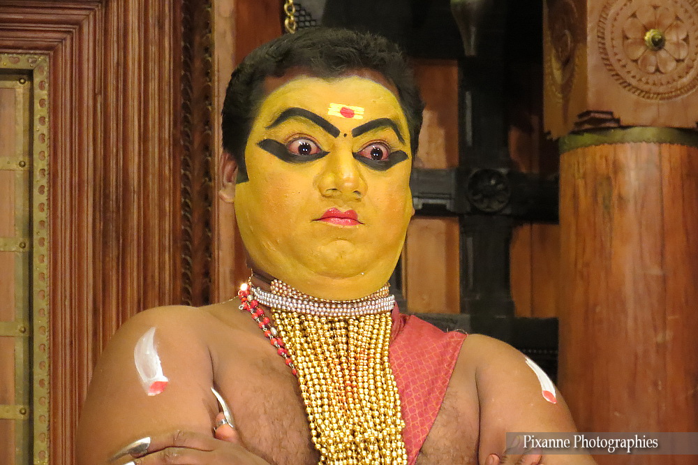 Asie, Inde du Sud, Kerala, Fort Kochi, Cochin, Kathakali, Keechaka Vadham, Souvenirs de Voyages, Pixanne Photographies