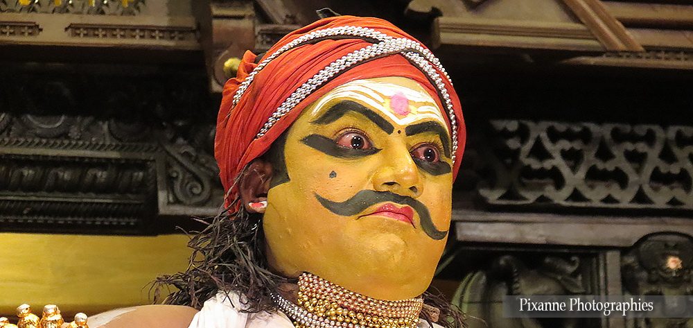 Asie, Inde du Sud, Kerala, Fort Kochi, Cochin, Kathakali, Keechaka Vadham, Souvenirs de Voyages, Pixanne Photographies