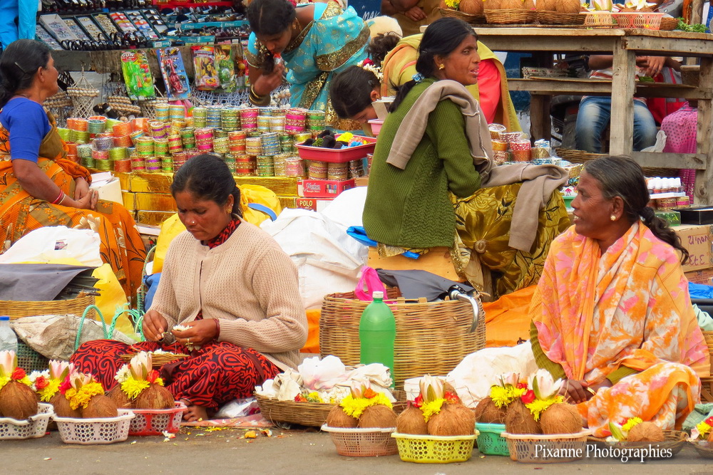 Asie, Inde du Sud, Karnataka, Chamundi Hill, Sri Schamundeshwari, offrandes, Souvenirs de Voyages, Pixanne Photographies