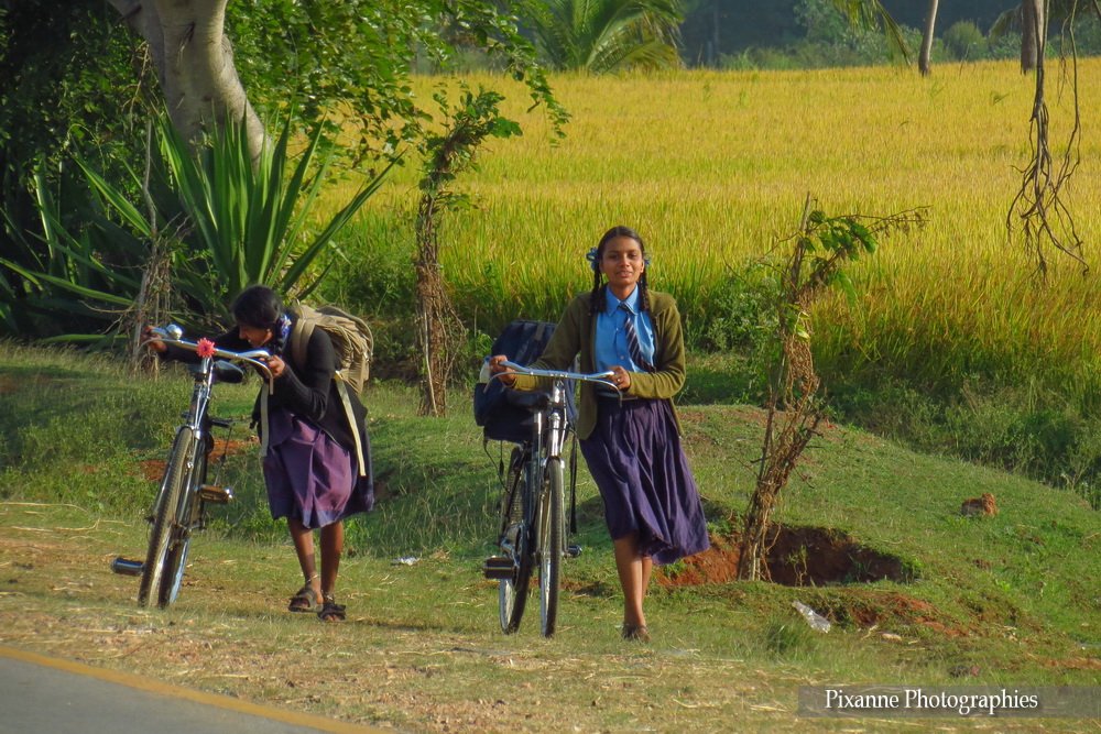 Asie, Inde du Sud, Karnataka, Ecolière, Souvenirs de Voyages, Pixanne Photographies