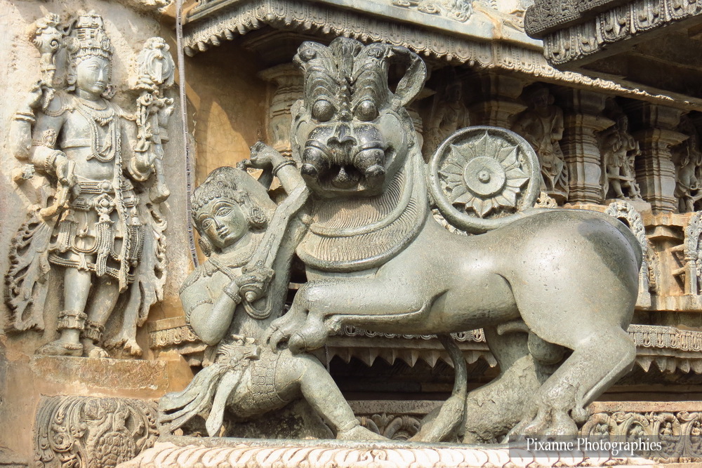 Asie, Inde du Sud, Karnataka, Belur Chennakesava Temple, Symbole Hoyasala, Souvenirs de Voyages, Pixanne Photographies