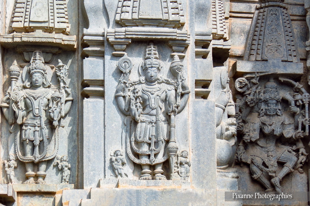 Asie, Inde du Sud, Karnataka, Belur, Chennakesava Temple, Vischnu, Chamunda, Souvenirs de Voyages, Pixanne Photographies