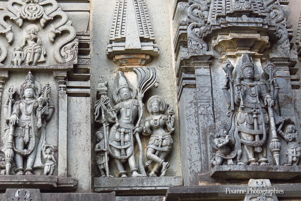 Asie, Inde du Sud, Karnataka, Belur, Chennakesava Temple, Shiva, Parvati, Souvenirs de Voyages, Pixanne Photographies