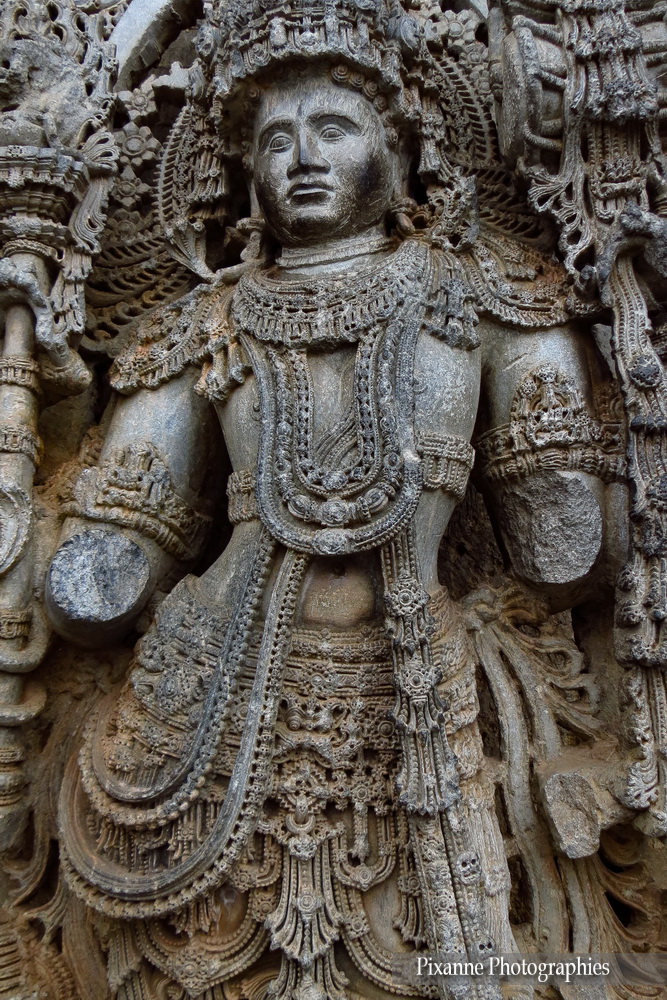 Asie, Inde du Sud, Karnataka, Halebidu, Hoysaleswara Temple, Dvarapala, Dwarapala, Souvenirs de Voyages, Pixanne Photographies