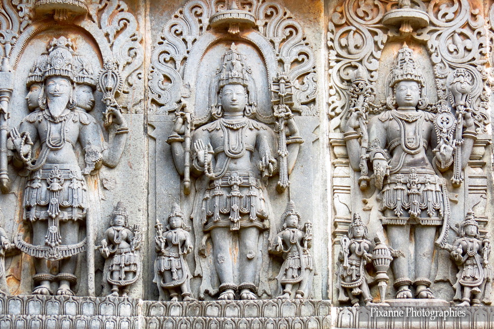 Asie, Inde du Sud, Karnataka, Halebidu, Hoysaleswara Temple, Trimurti, Brahma, Shiva, Vishnou, Souvenirs de Voyages, Pixanne Photographies