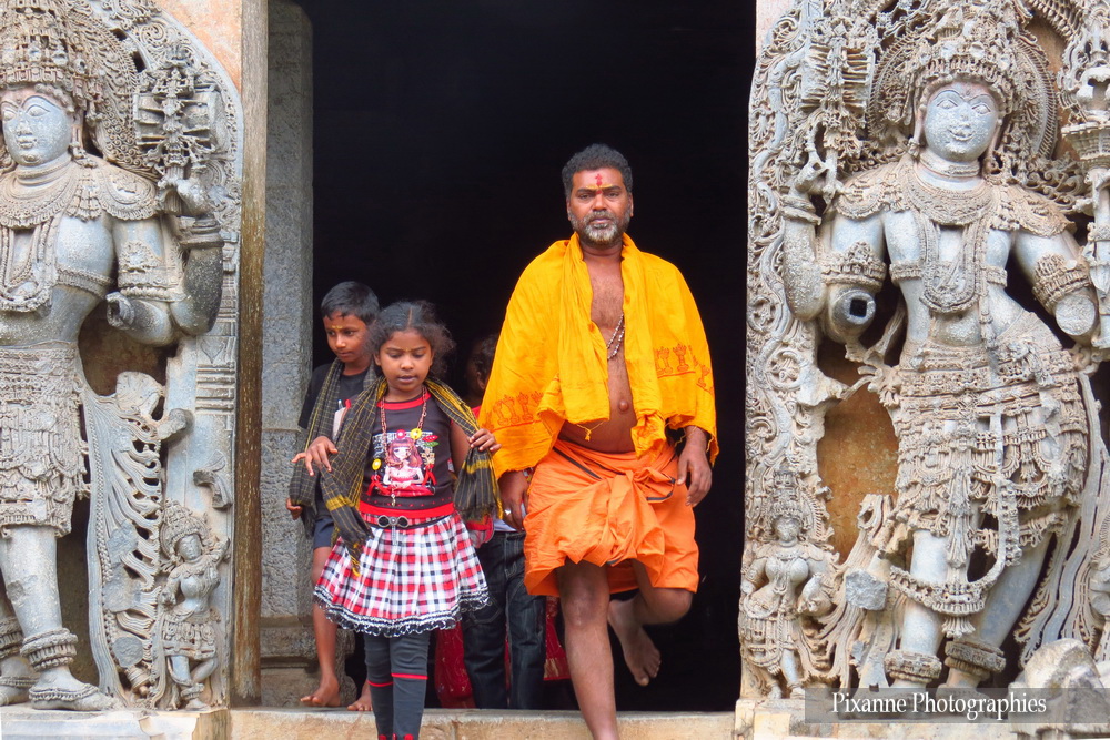 Asie, Inde du Sud, Karnataka, Halebidu, Hoysaleswara Temple, Porte, Dwarapala, Souvenirs de Voyages, Pixanne Photographies