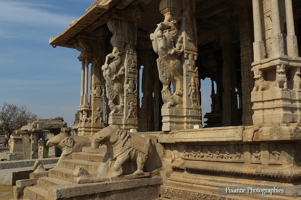 Asie, Inde du Sud, Karnataka, Hampi, Vijya Vittala Temple, Utsav Mandapa, Souvenir de Voyages, Pixanne Photographies