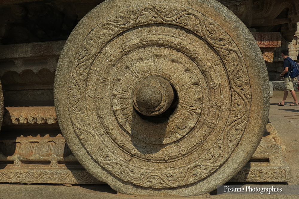 Asie, Inde du Sud, Karnataka, Hampi, Vijya Vittala Temple, Chariot de pierre, Souvenir de Voyages, Pixanne Photographies