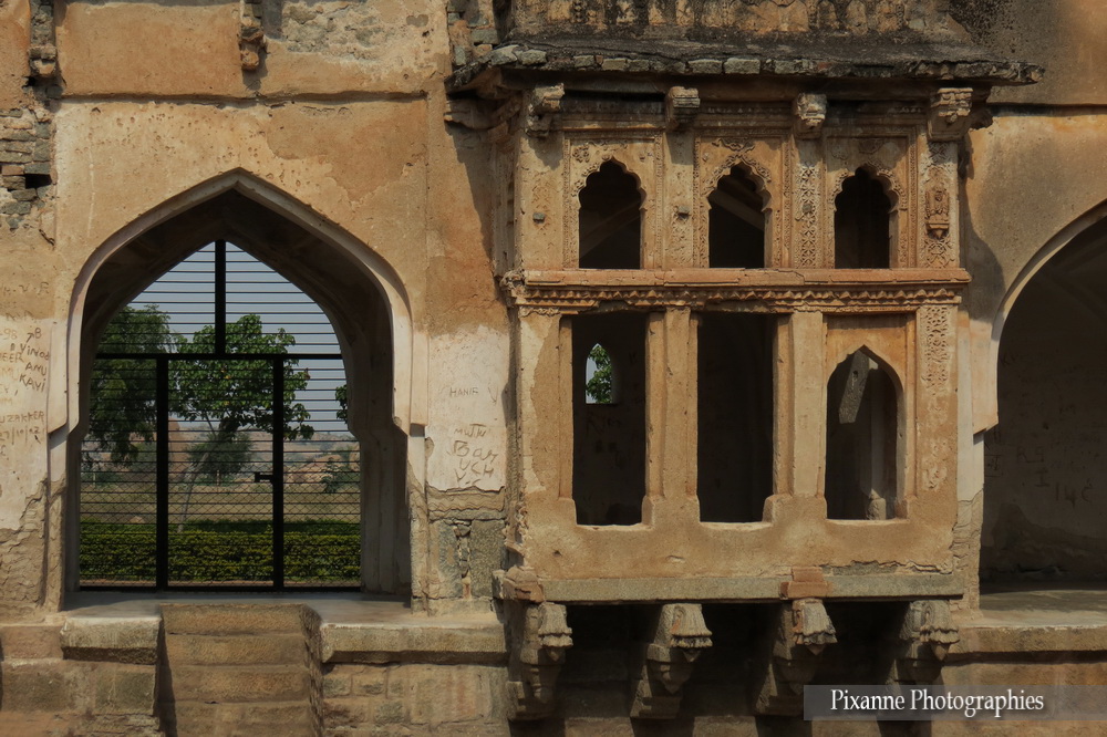 Asie, Inde du Sud, Karnataka, Hampi, Queen's Bath, Bains de la reine, Zenana Enclosure, Zanana, Souvenirs de Voyages, Pixanne Photographies