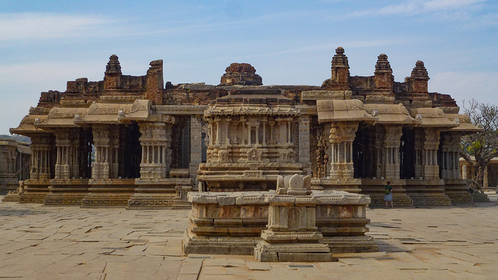 Asie, Inde du Sud, Karnataka, Hampi, Vijya Vittala Temple, Chariot de pierre, Maha Mandapa, Souvenir de Voyages, Pixanne Photographies