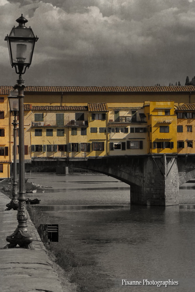 Europe, Italie, Florence, Centre historique, Arno, Ponte Vecchio, Souvenirs de Voyages, Pixanne Photagraphies