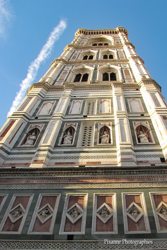 Europe, Italie, Florence, Piazza del Duomo, Campanile de Giotto, Souvenirs de Voyages, Pixanne Photographies