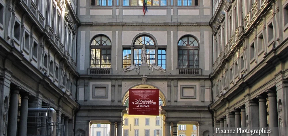 Europe, Italie, Florence, Passage de la Galerie des Offices, Souvenirs de Voyages, Pixanne Photographies