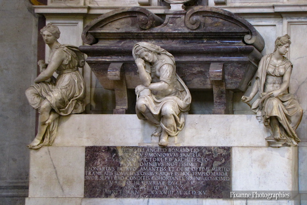 Europe, Italie, Florence, Santa Croce, Tombeau de Michel Ange, Souvenirs de Voyages, Pixanne Photographies