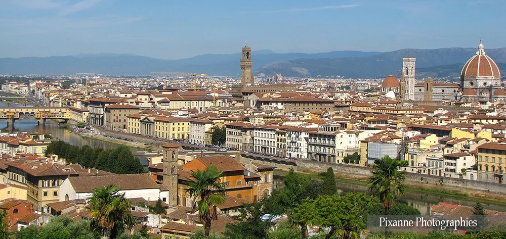 Europe, Italie, Florence, Vue depuis Piazzale Michelangelo, Souvenirs de Voyages, Pixanne Photographies