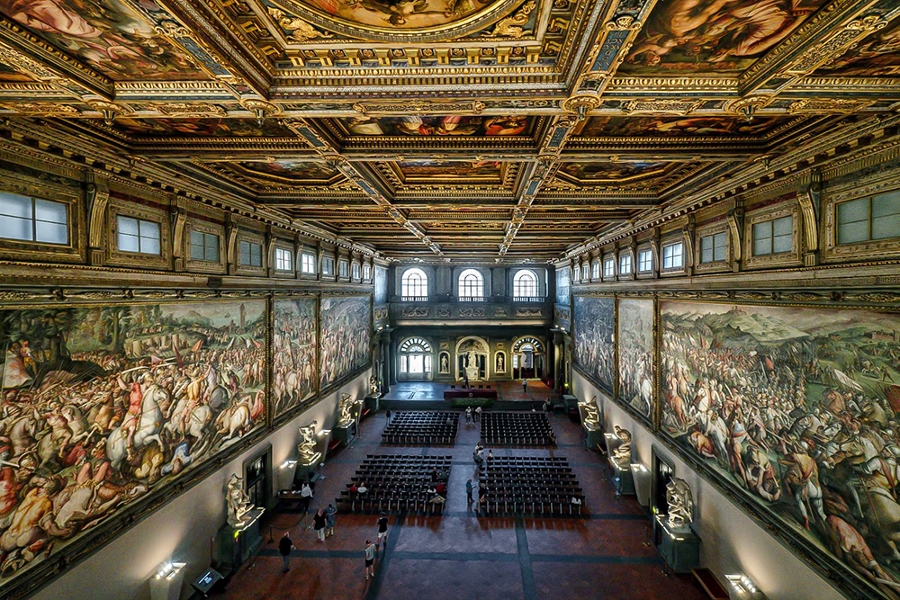 Europe, Italie, Florence, Palazzo Vecchio, Salle des Cinq-cents, 
