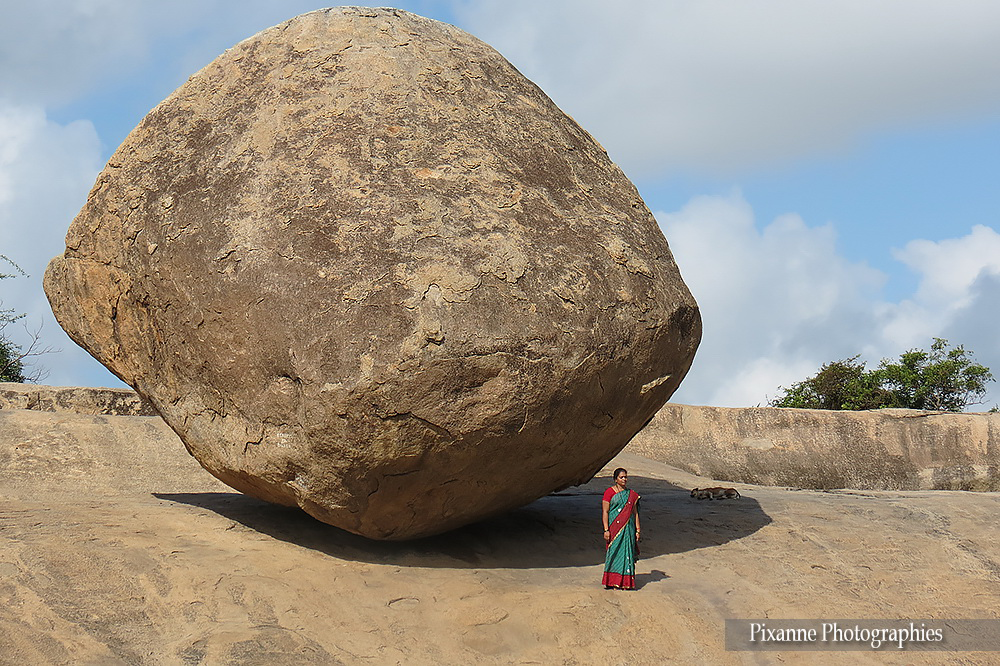 asie, inde, inde du sud, mahabalipuram, krishna s butter ball, souvenirs de voyages, pixanne photographies