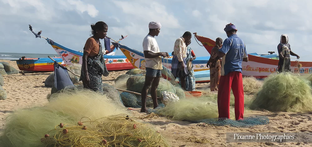 asie, inde, Inde du Sud, Veerampattinam, Pêcheurs, souvenirs de voyages, pixanne photographies