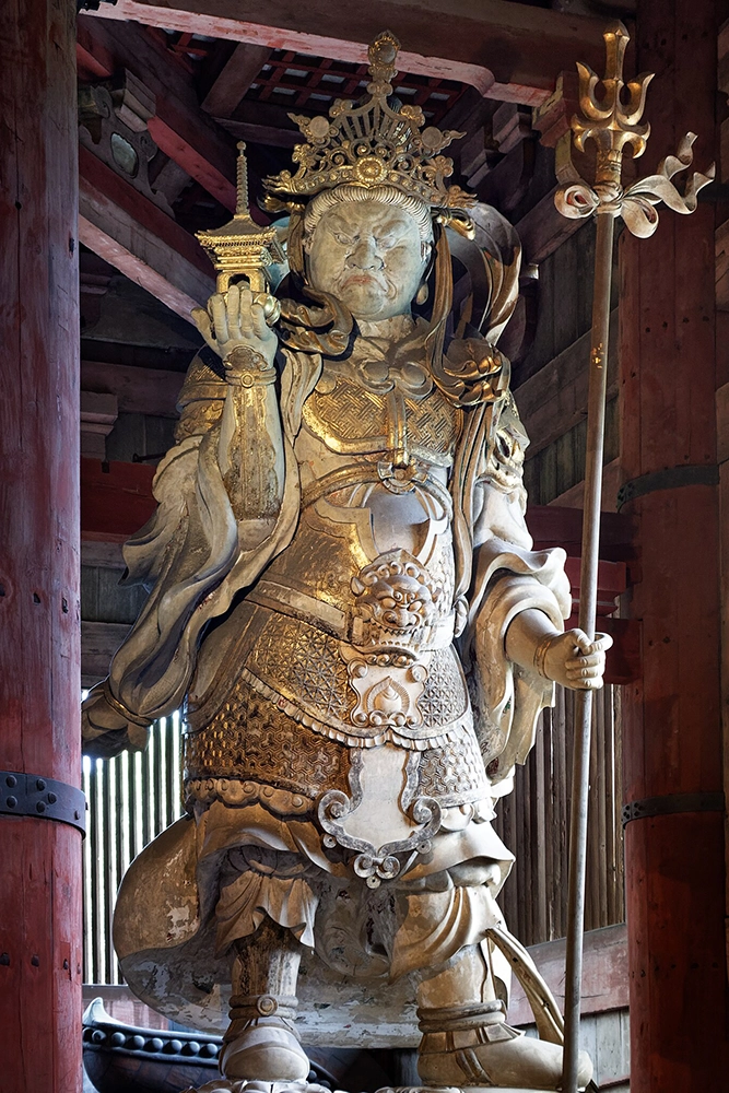 Asie, Japon, Nara, Todai Ji, Shitenno, Tamonten, Bishamonten, Rois célestes, Gardien du Nord, Souvenirs de Voyages, Pixanne Photographies