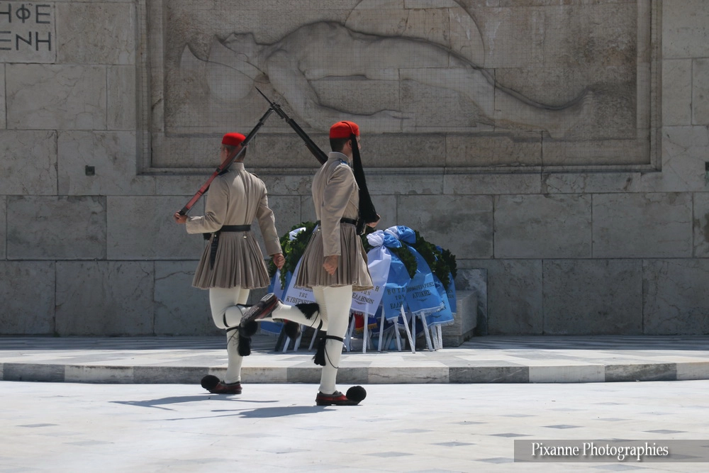 Europe, Grèce, Attique, Athènes, Relève de la Garde, Evzone, Souvenirs de Voyages, Pixanne Photographies