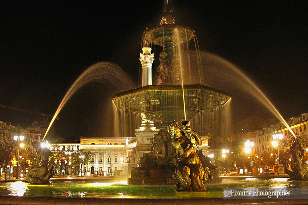 Europe, Portugal, Lisbonne, Rossio, Praça Don Pedro IV, souvenirs de voyages, pixanne photographies