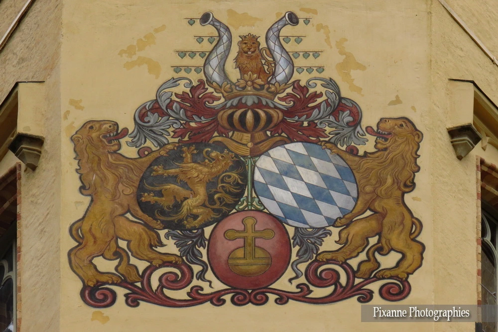 Europe, Allemagne, Bavière, Hohenschwangau, Armoiries, Souvenirs de Voyages, Pixanne Photographies