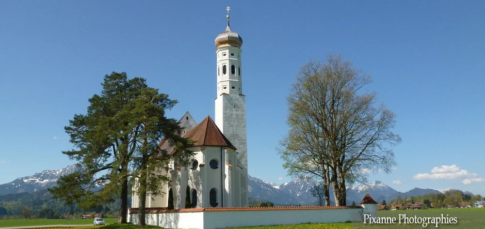 Europe, Allemagne, Bavière, Schwangau, Eglise Saint Coloman, Colman, Souvenirs de Voyages, Pixanne Photographies